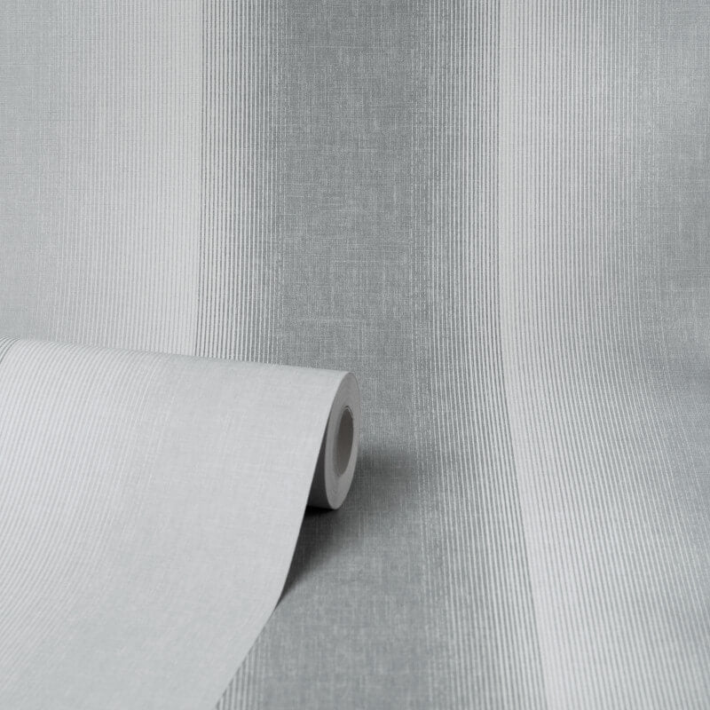 Kirby Ombre Stripe Wallpaper - Charcoal/Grey - Crown - M1643 - Premier Wallcovering