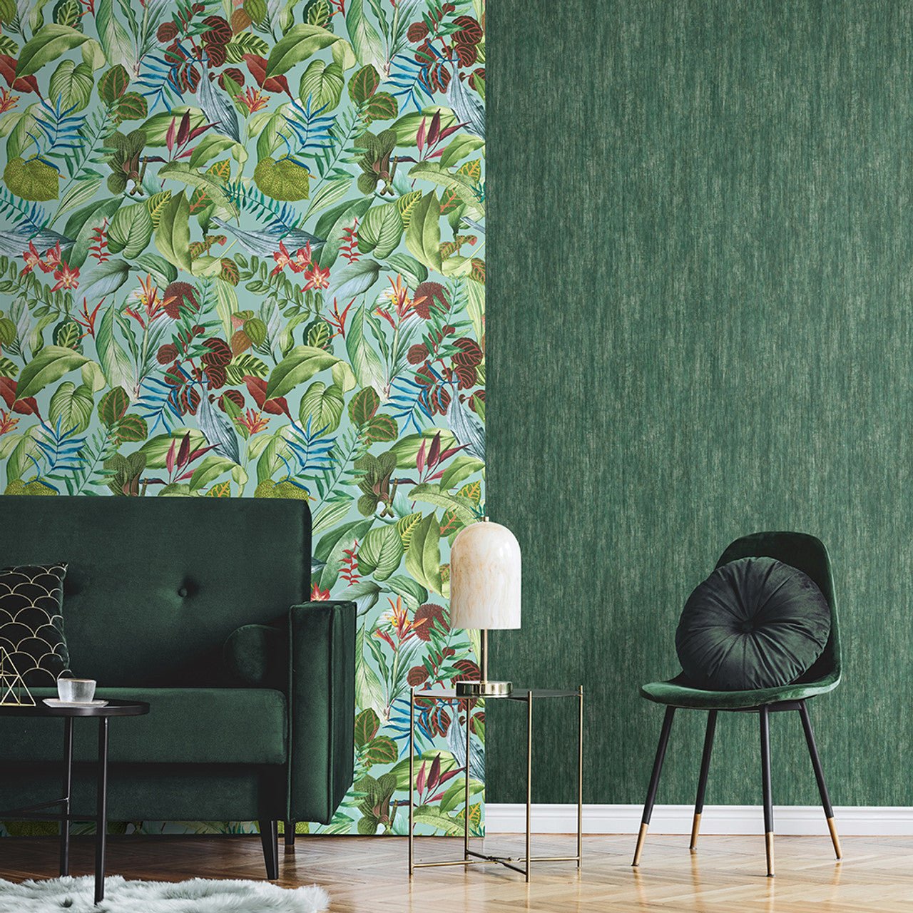 Kiribati Tropical Wallpaper - Blue Banana - Hohenberger - 26741 - Premier Wallcovering