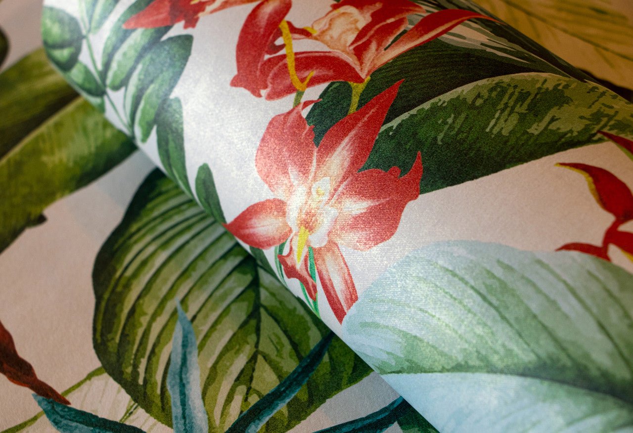 Kiribati Tropical Wallpaper - Avocado - Hohenberger - 26740 - Premier Wallcovering