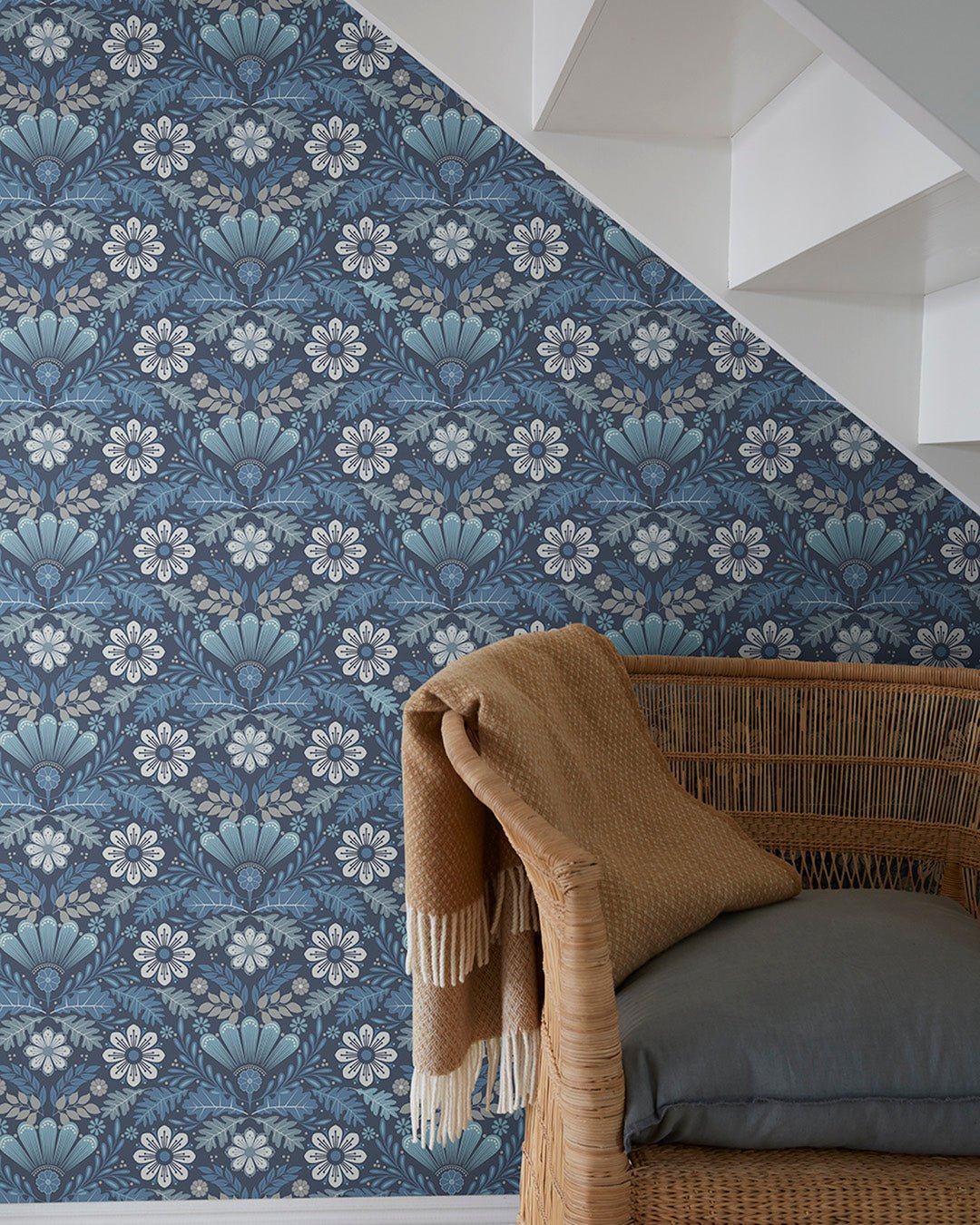 Klockrike Wallpaper - Blue - Midbec - 24123 - Premier Wallcovering