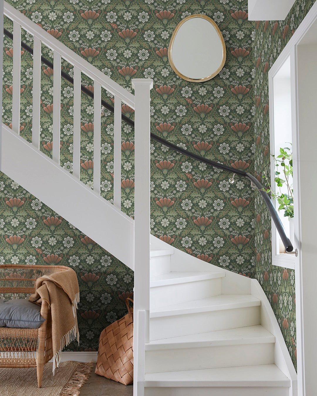 Klockrike Wallpaper - Dark Green - Midbec - 24124 - Premier Wallcovering