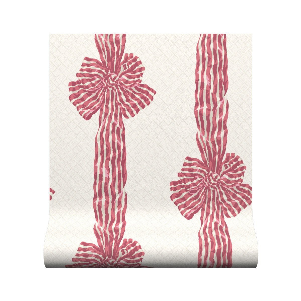 Knotted Sash Wallpaper - Red - Warner House - Premier Wallcovering