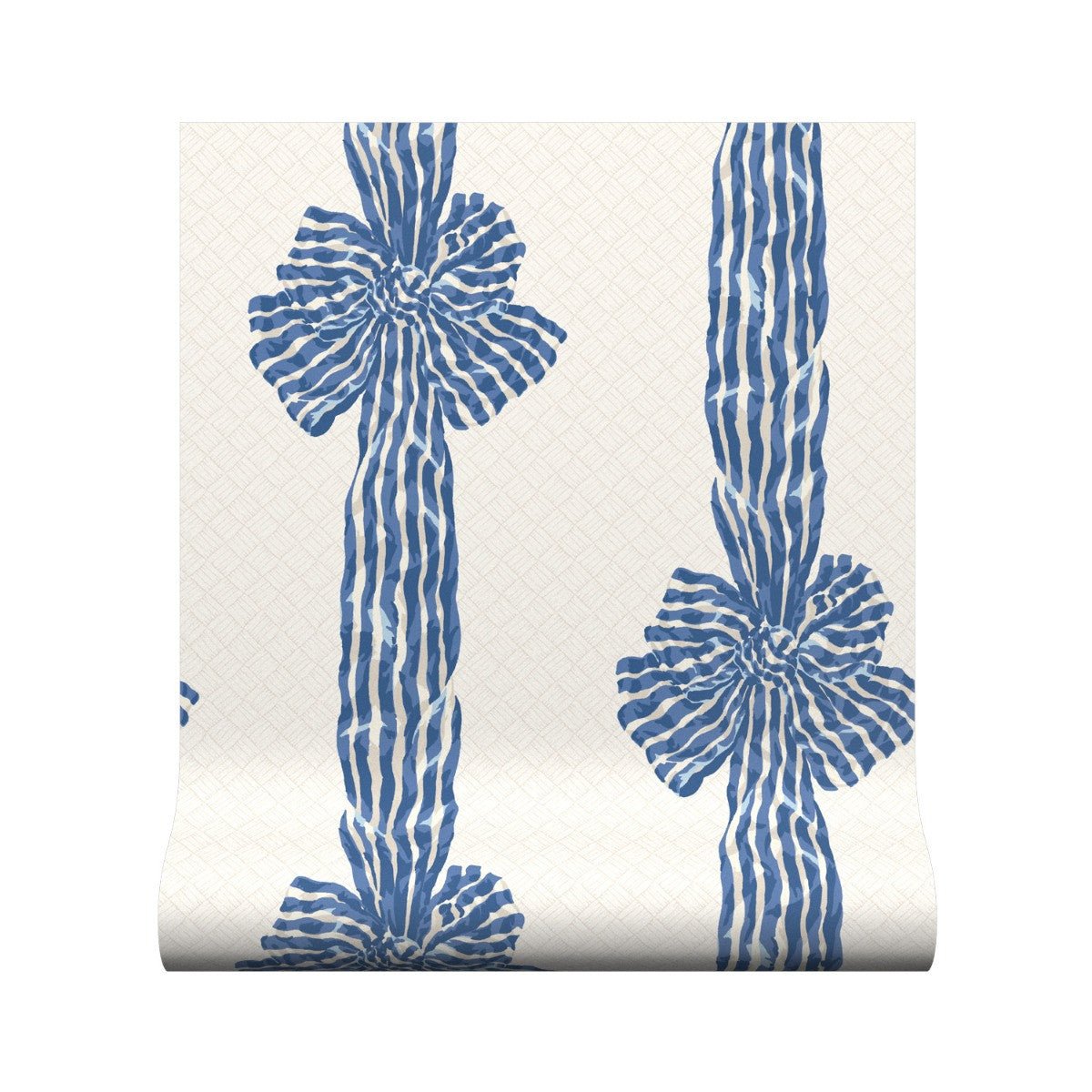 Knotted Sash Wallpaper - Blue - Warner House - Premier Wallcovering