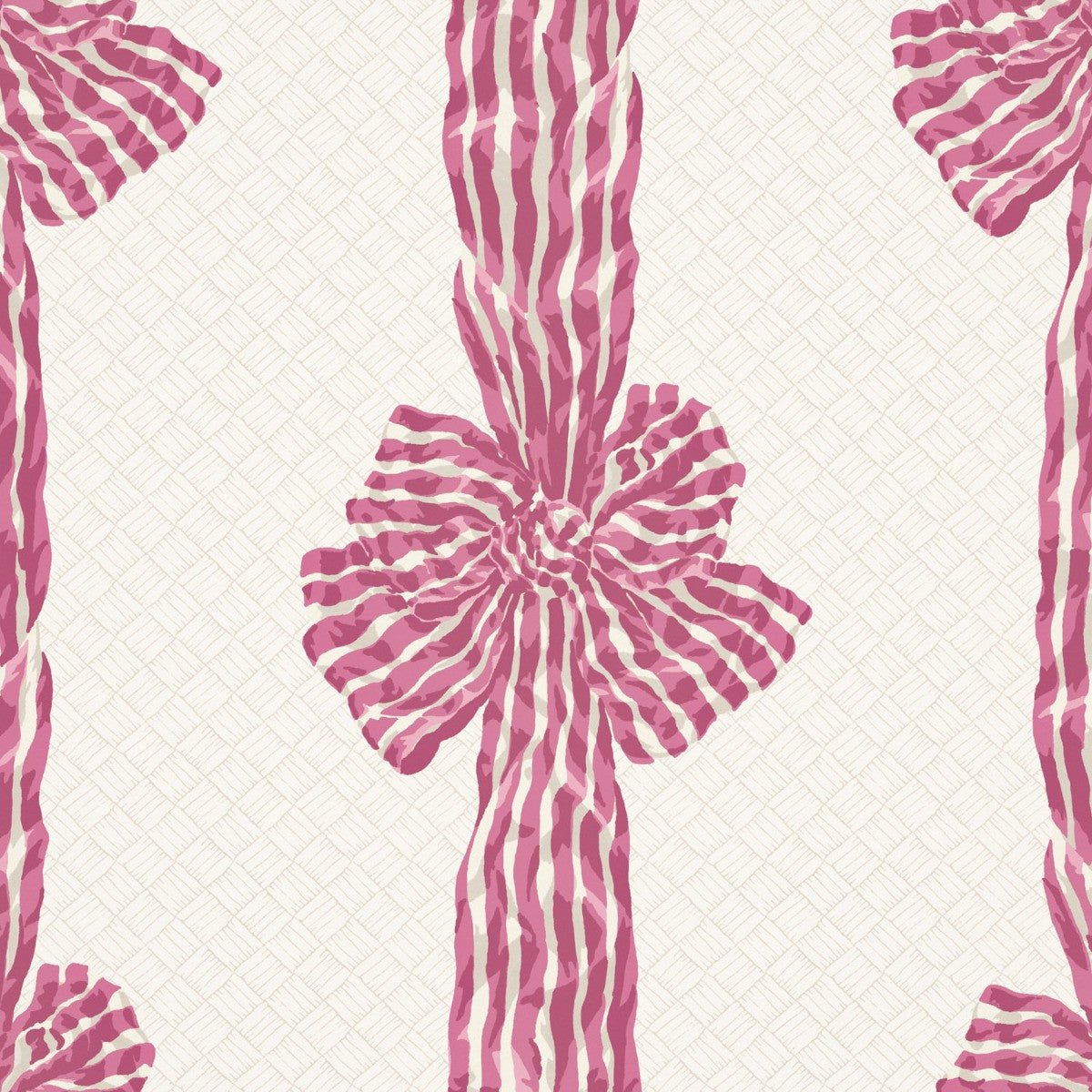 Knotted Sash Wallpaper - Pink - Warner House - Premier Wallcovering
