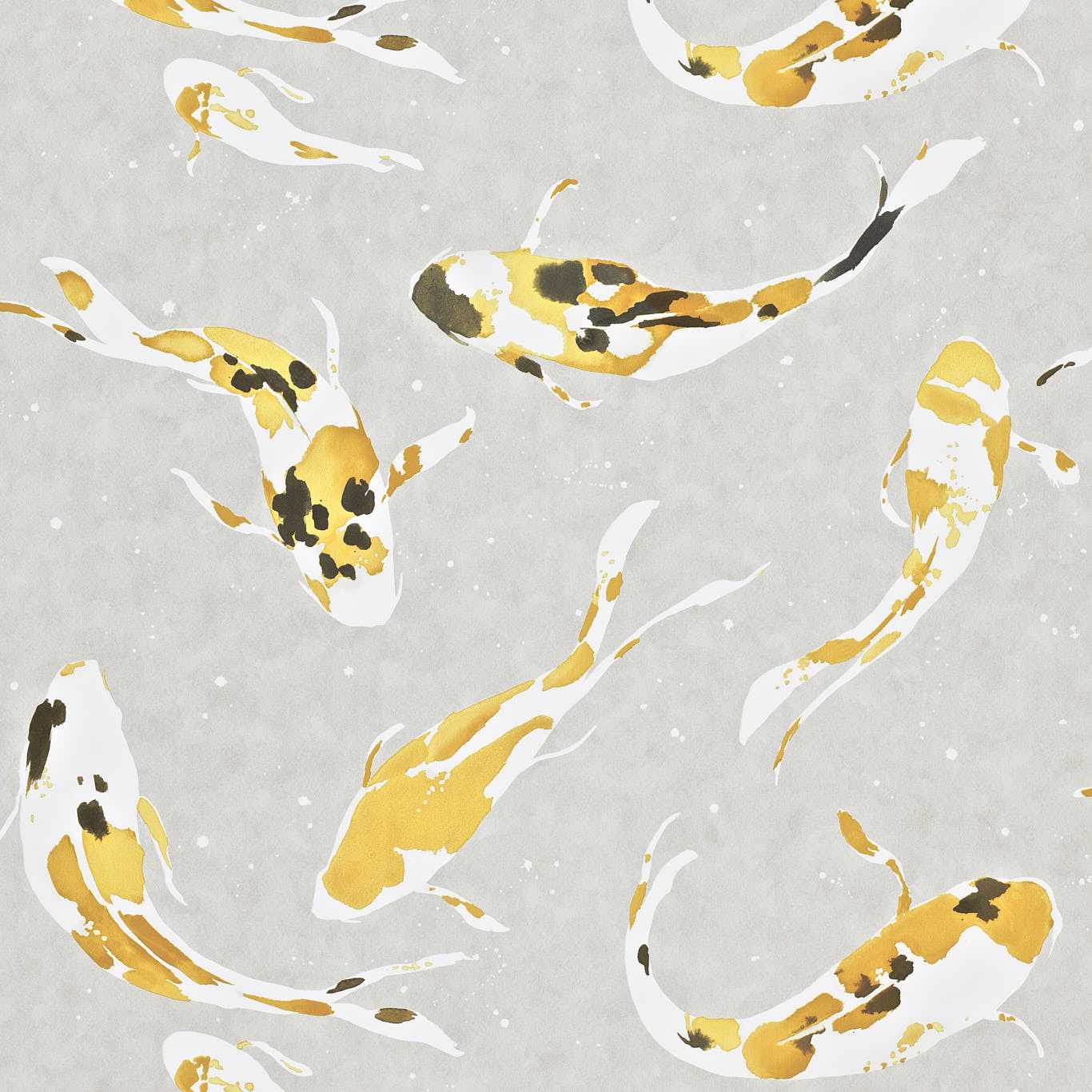 Koi Wallpaper - Saffron - HMOW110901 - Harlequin - Premier Wallcovering