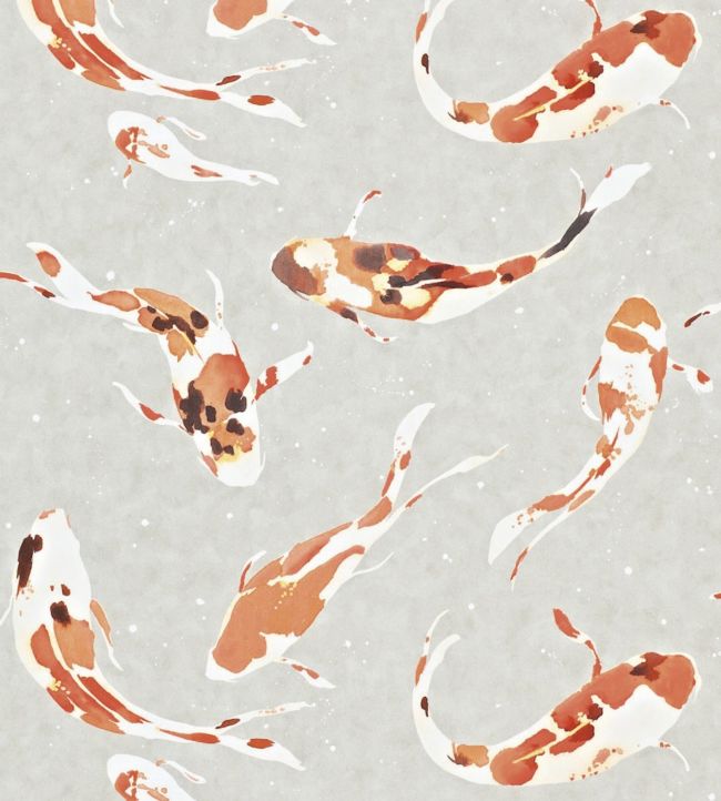 Koi Wallpaper - Paprika - HMOW110903 - Harlequin - Premier Wallcovering