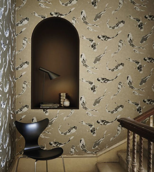 Koi Wallpaper - Metal - HMOW110900 - Harlequin - Premier Wallcovering