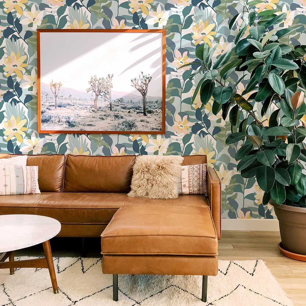 Koko Wallpaper - Turquoise - A Street Prints - FD26456 - Premier Wallcovering