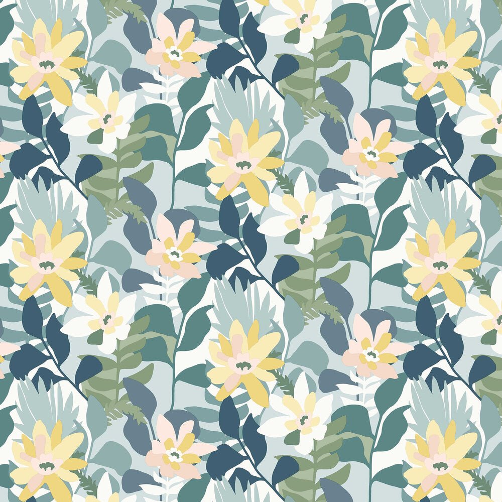 Koko Wallpaper - Turquoise - A Street Prints - FD26456 - Premier Wallcovering