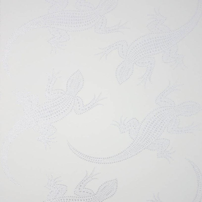 Komodo Wallpaper - White/Silver - Osborne & Little - W6300-04 - Premier Wallcovering