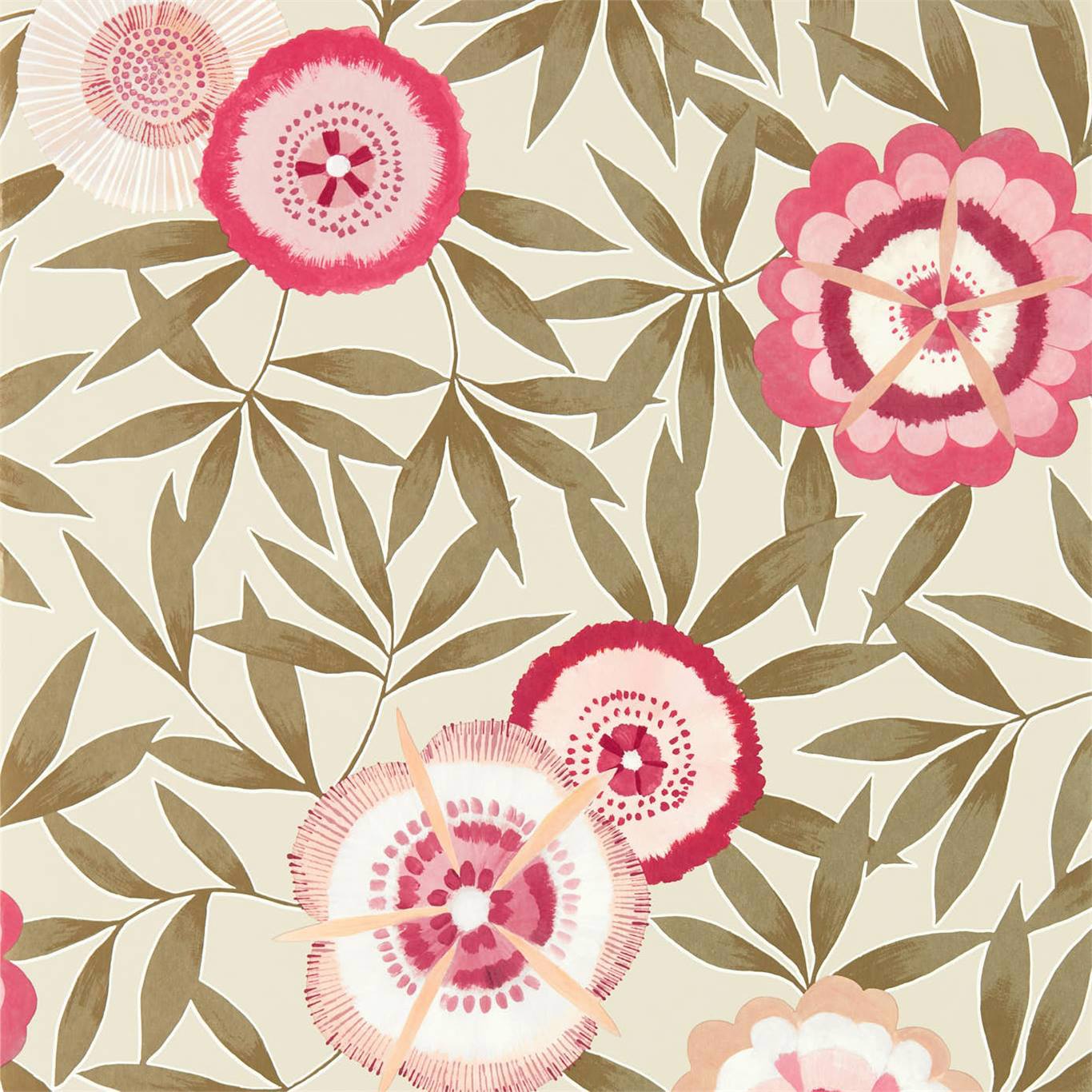 Komovi Wallpaper - Azalea/Gilver - Harlequin - HSAW112161 - Premier Wallcovering