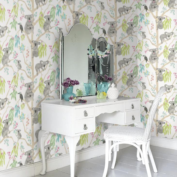 Kooka Koala Wallpaper - Candy Apple - Ohpopsi - WGU50127W - Premier Wallcovering
