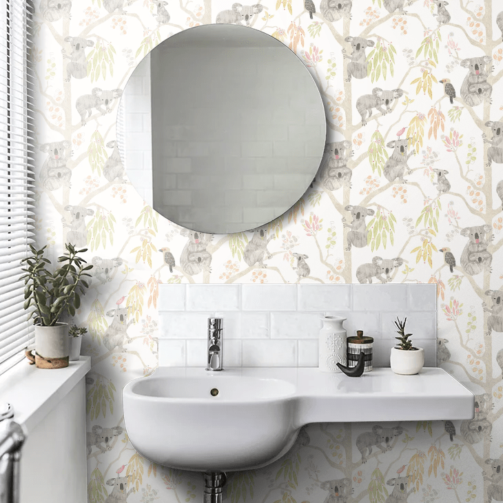 Kooka Koala Wallpaper - Flamingo - Ohpopsi - WGU50128W - Premier Wallcovering