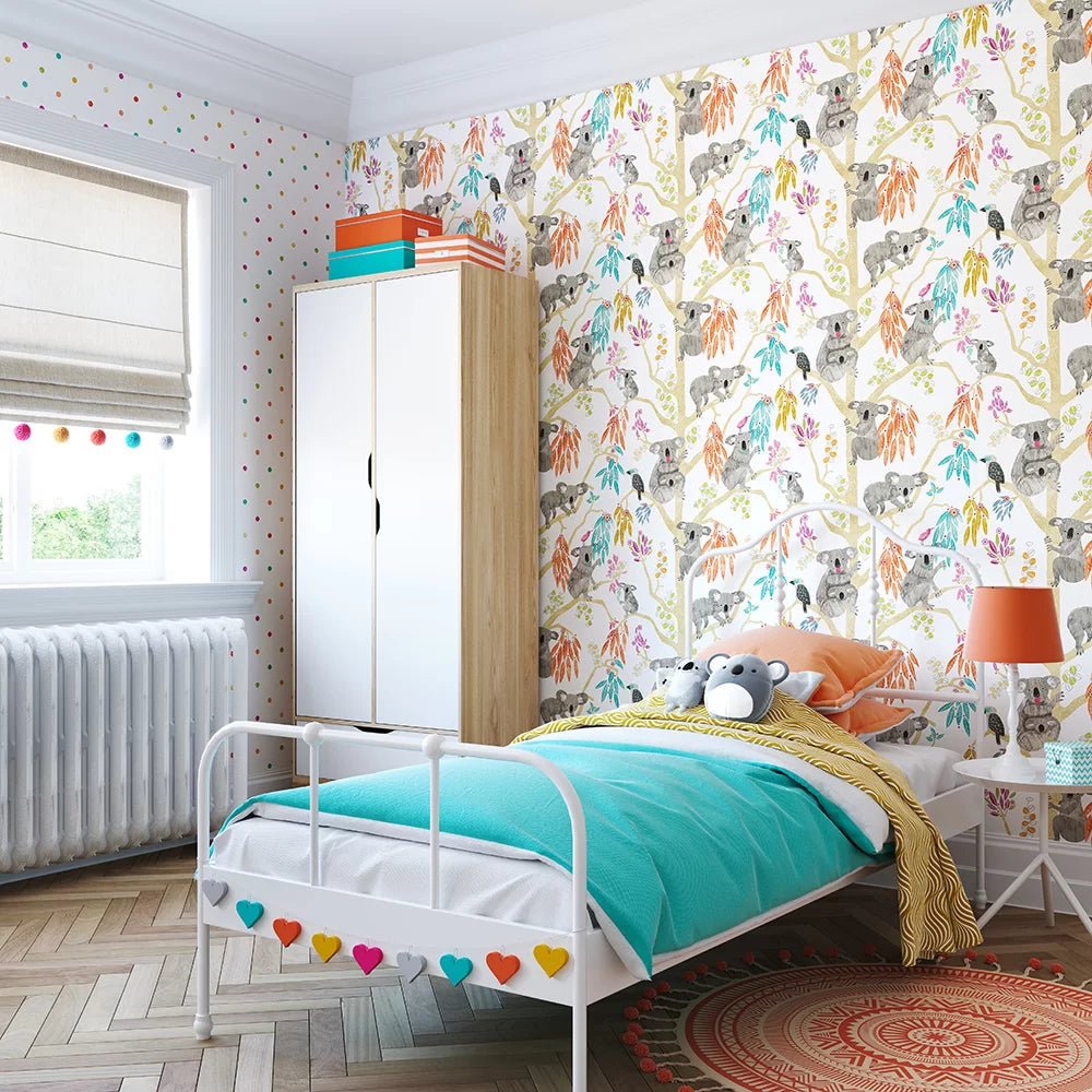 Kooka Koala Wallpaper - Pumpkin - Ohpopsi - WGU50126W - Premier Wallcovering