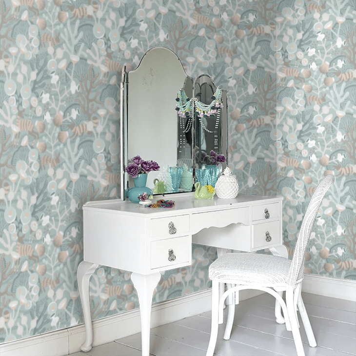 Korallang Wallpaper - Green - Boråstapeter - 1459 - Premier Wallcovering