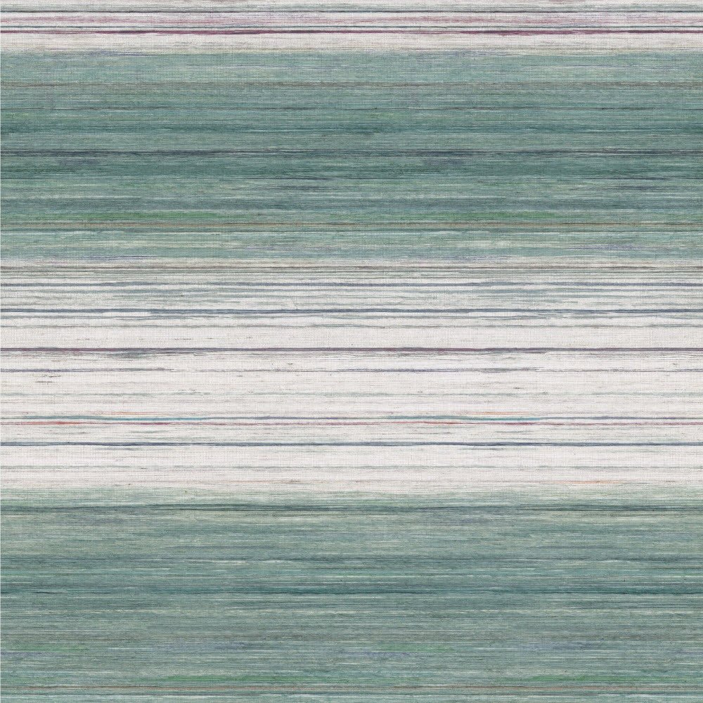 Kozo Stripe Wallpaper - Teal - Osborne & Little - W7552-01 - Premier Wallcovering