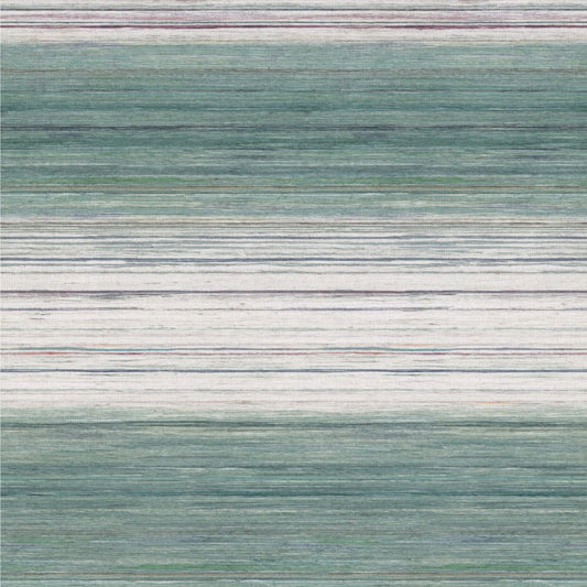 Kozo Stripe Wallpaper - Teal - Osborne & Little - W7552-01 - Premier Wallcovering
