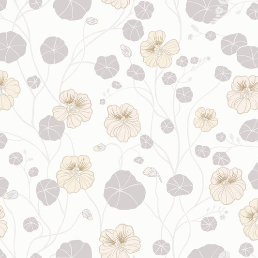 Krasseslinga Wallpaper - Gray / White - Midbec - 12301 - Premier Wallcovering