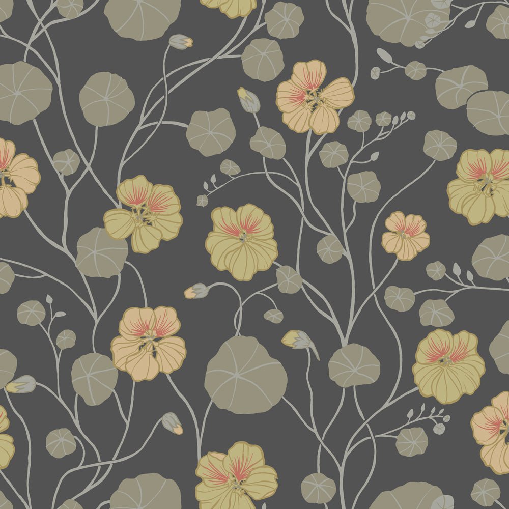 Krasseslinga Wallpaper - Gray / Black - Midbec - 12305 - Premier Wallcovering