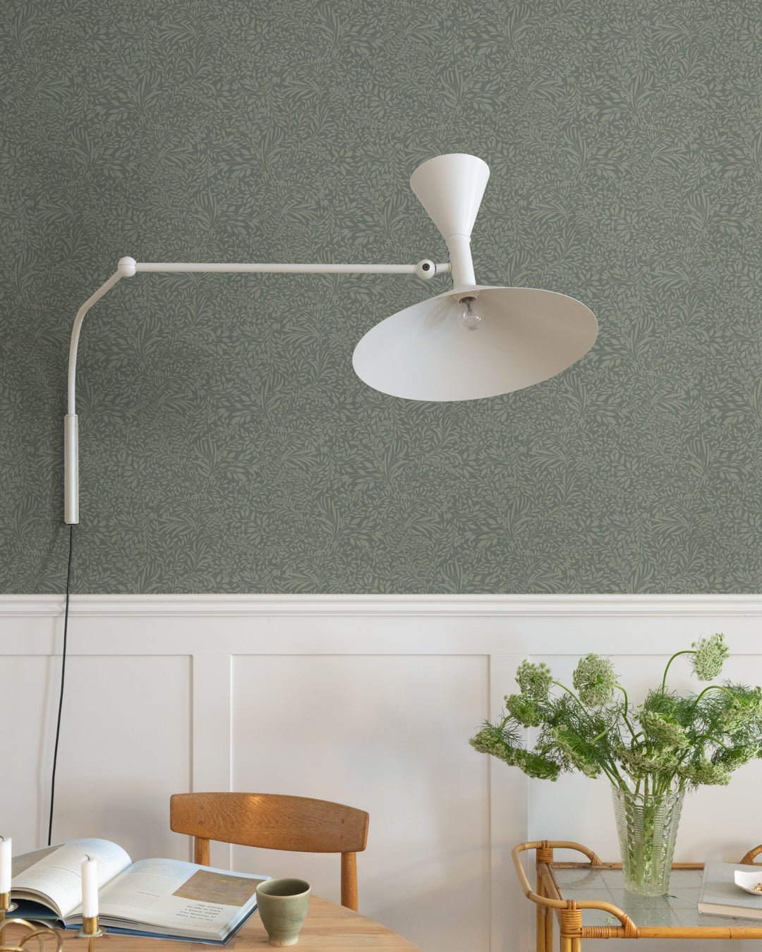Kristina Wallpaper - Gray/Green - Midbec - 92117 - Premier Wallcovering