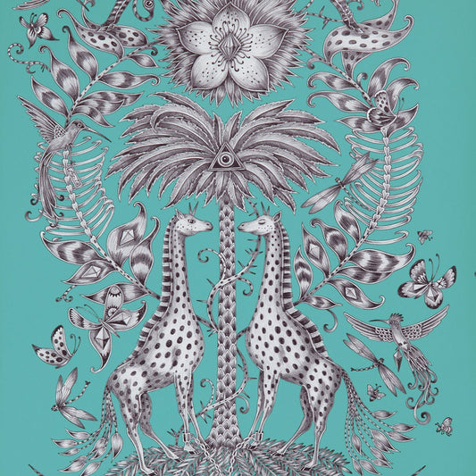 Kruger Wallpaper - Teal - Clarke & Clarke - Emma J Shipley - W0102/08 - Premier Wallcovering