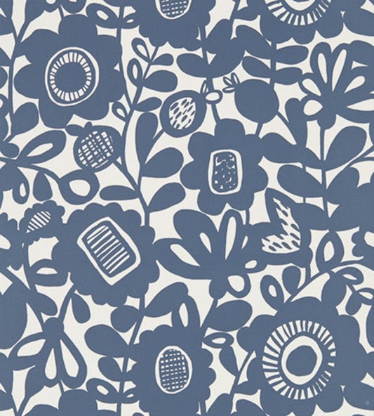 Kukkia Wallpaper - Ink - NNOU111510 - Scion - Premier Wallcovering