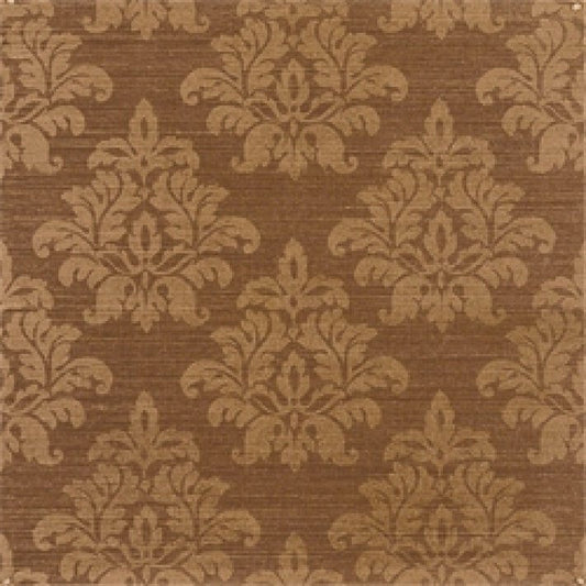 Kunqu Damask Wallpaper - Brown - Thibaut - T5001 - Premier Wallcovering