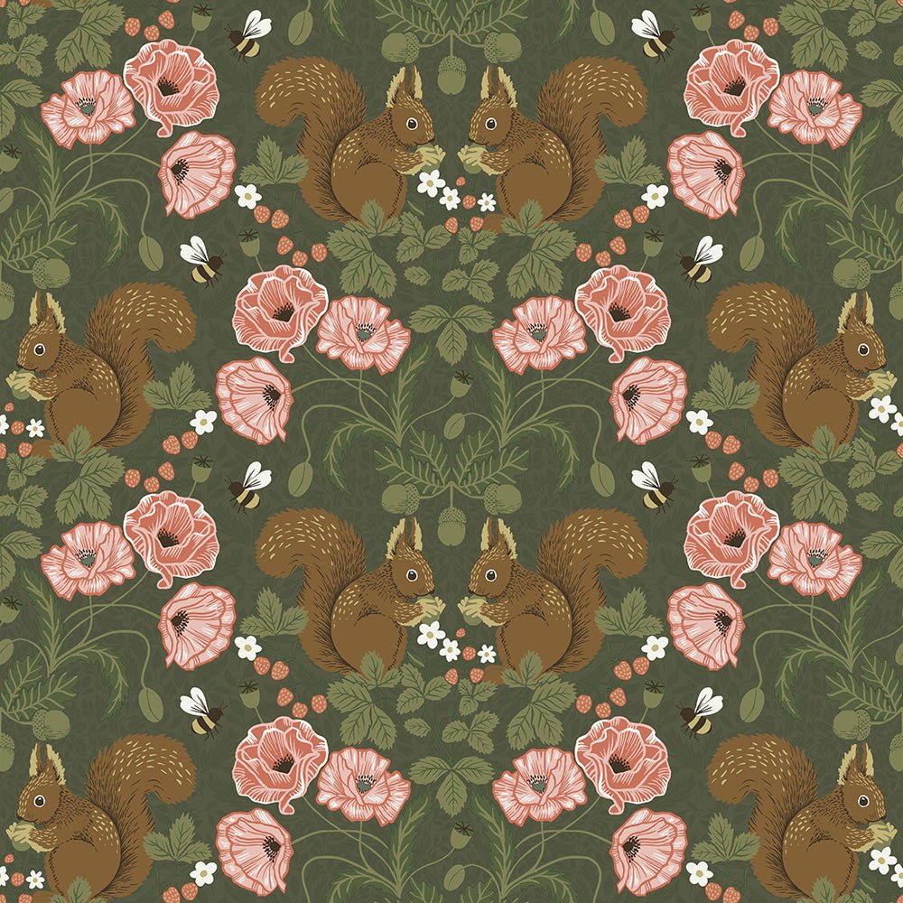 Kurre Wallpaper - Green - Midbec - 44124 - Premier Wallcovering