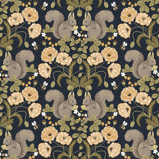 Kurre Wallpaper - Blue / Yellow - Midbec - 44123 - Premier Wallcovering