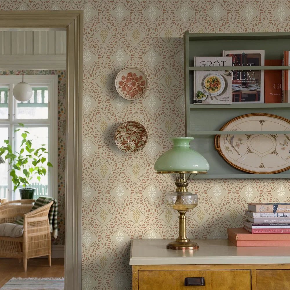 Kvarnholmen Wallpaper - Terracotta - Boråstapeter - 8055 - Premier Wallcovering