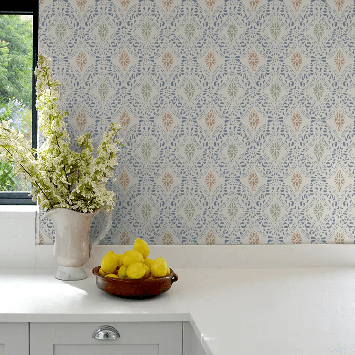 Kvarnholmen Wallpaper - Blue - Boråstapeter - 8054 - Premier Wallcovering