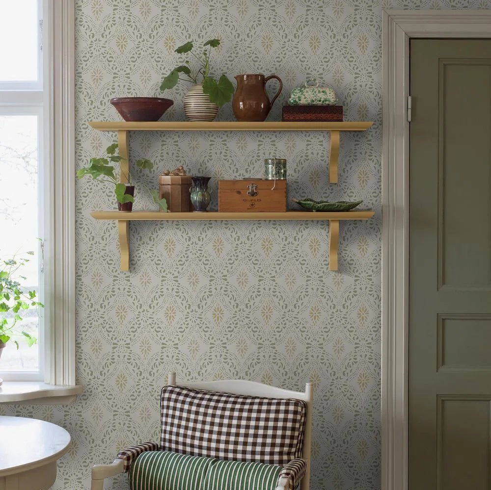 Kvarnholmen Wallpaper - Ivory - Boråstapeter - 8056 - Premier Wallcovering