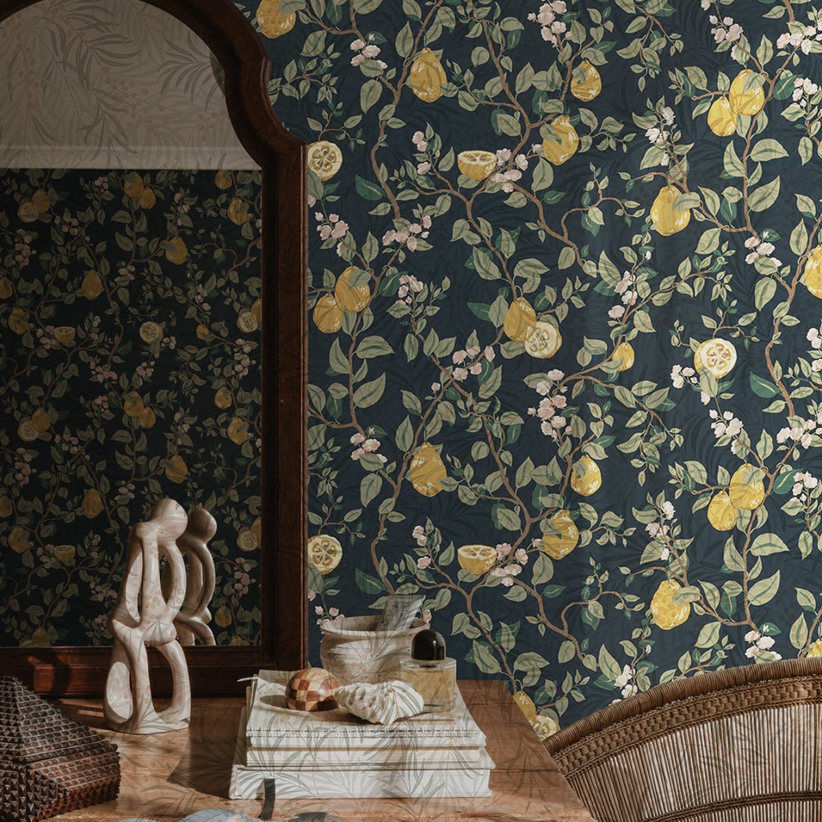 Kvitten Wallpaper - Midnight Blue - Sandberg - 432-96 - Premier Wallcovering