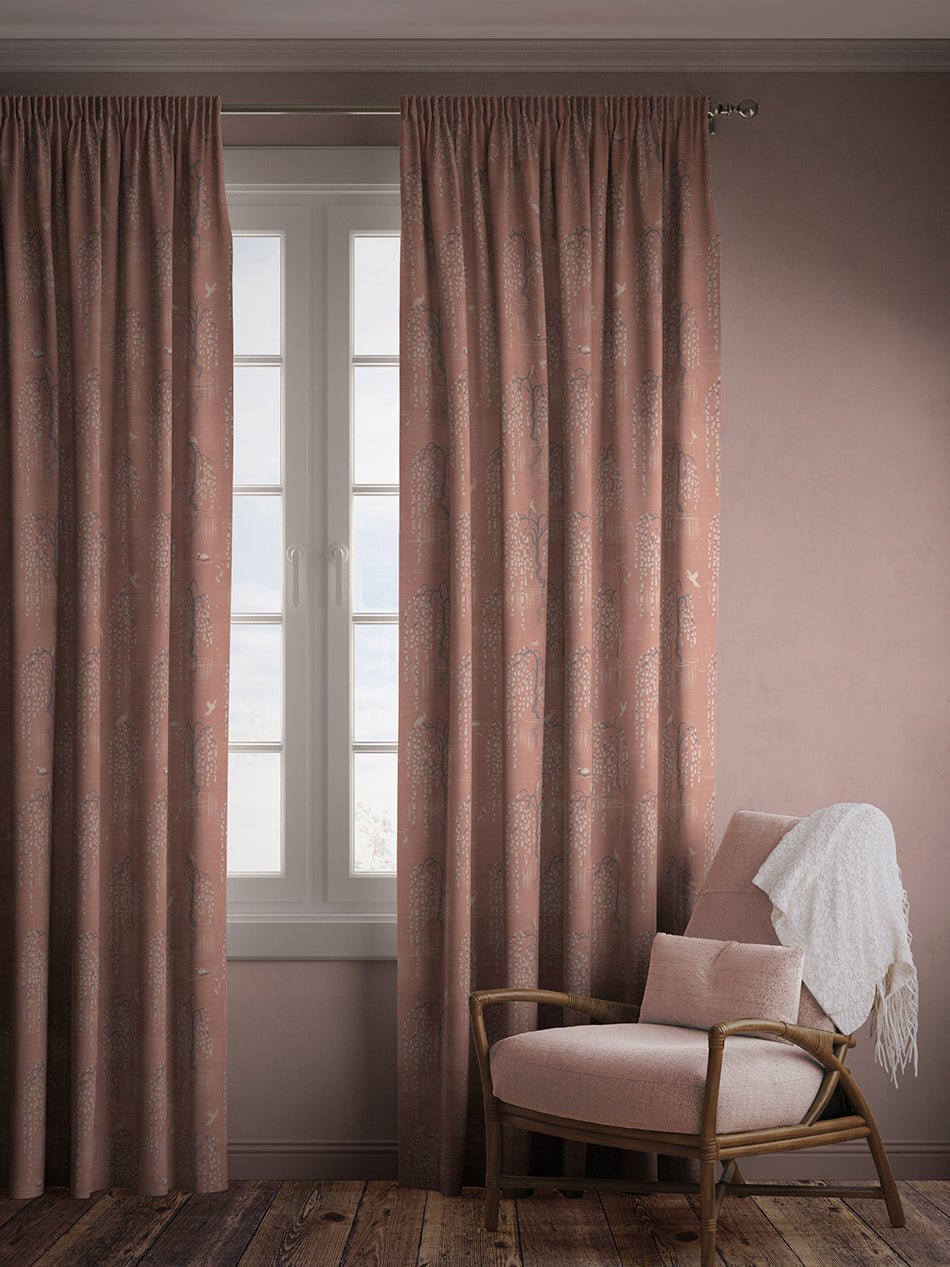 Kyoto Blossom Recycled Velvet Fabric - Lotus Pink - Divine Savages - DVS097-KYOTO-PINK-VEL - Premier Wallcovering