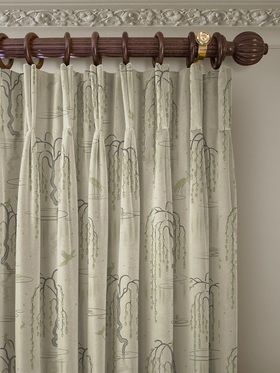 Kyoto Blossom Recycled Velvet Fabric - Zen Sage - Divine Savages - DVS147-KYOTO-ZSAG-VEL-MET - Premier Wallcovering