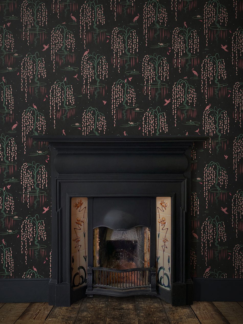 Kyoto Blossom Wallpaper - Eden Nights - Divine Savages - DVS148-KYOTO-EDENI-WR - Premier Wallcovering