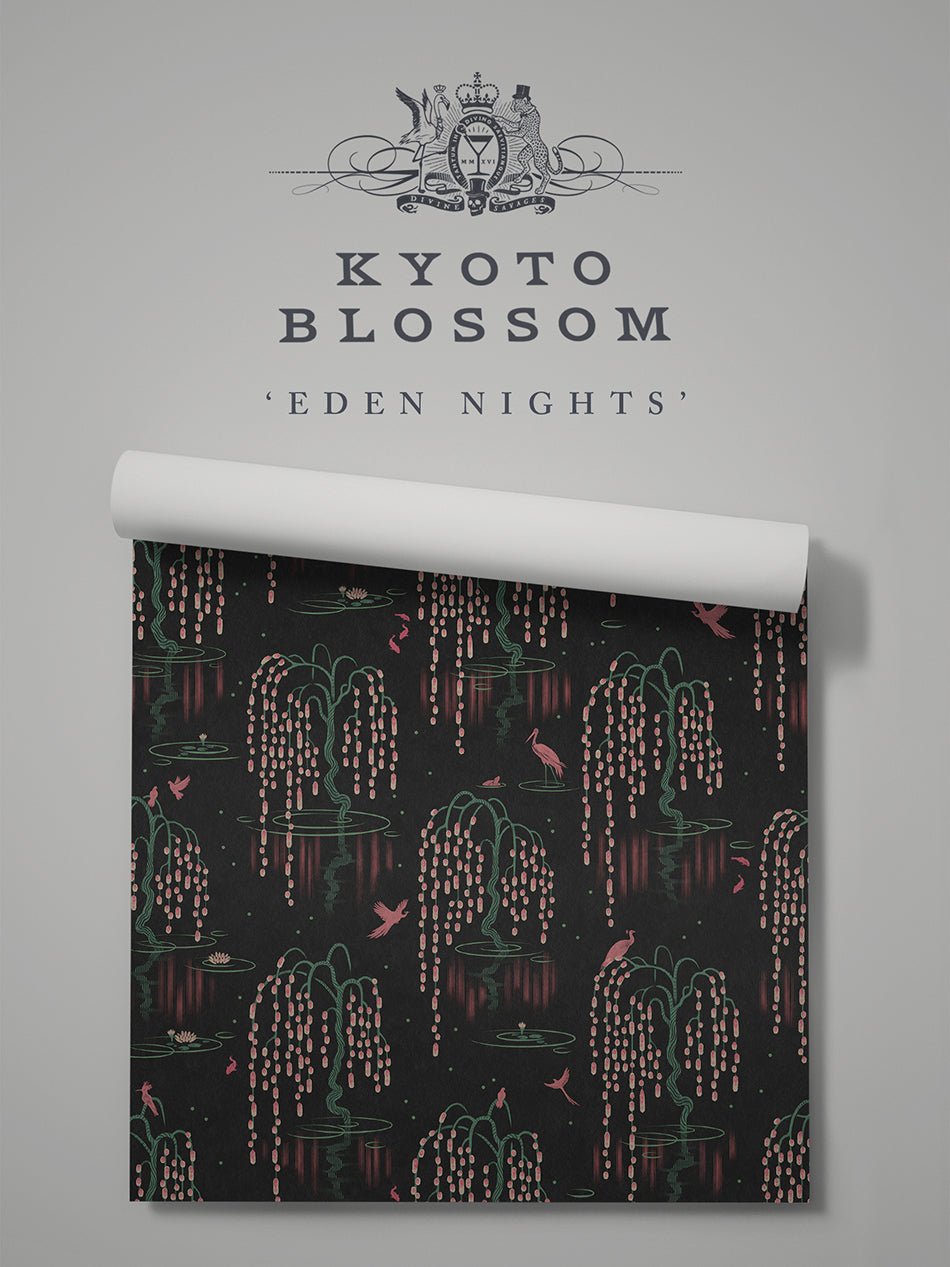 Kyoto Blossom Wallpaper - Eden Nights - Divine Savages - DVS148-KYOTO-EDENI-WR - Premier Wallcovering