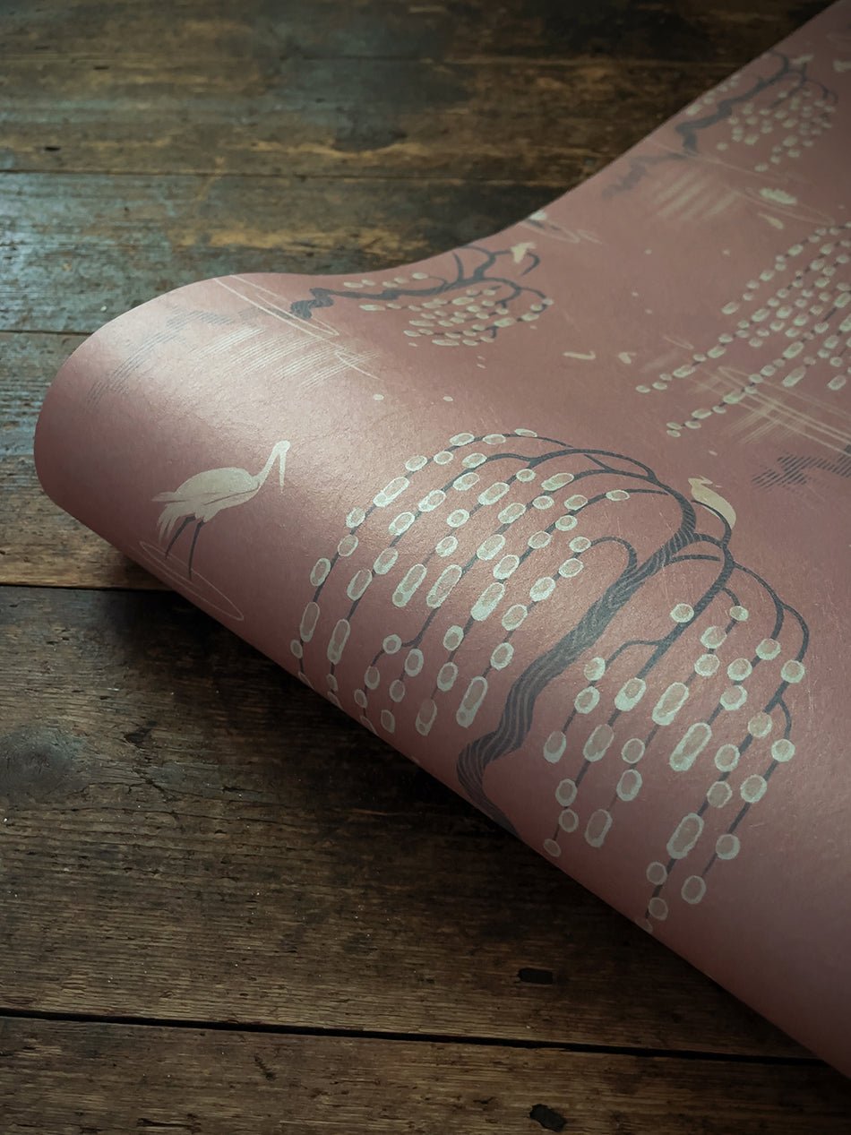 Kyoto Blossom Wallpaper - Lotus Pink - Divine Savages - DVS097-KYOTO-PINK-WR - Premier Wallcovering