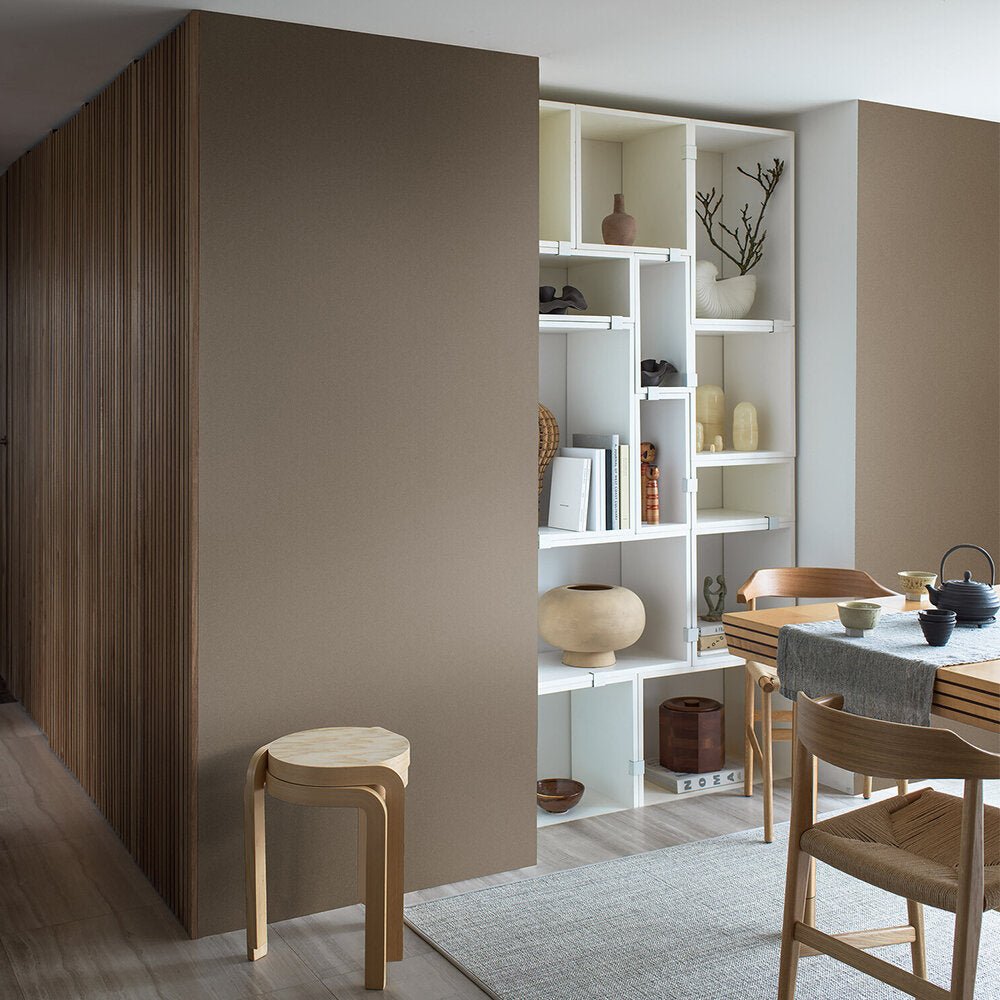 Kyoto Crepe Wallpaper - Chocolate - Boråstapeter - 3137 - Premier Wallcovering