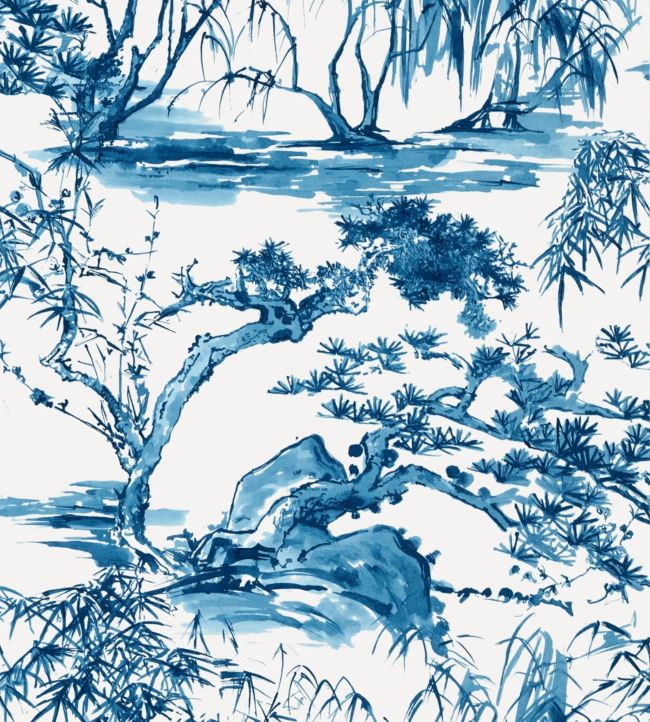 Kyoto Wallpaper - Navy - AT9826 - Anna French - Premier Wallcovering