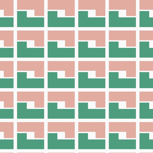 L7 Wallpaper - Deep Mint & Punch Pink - Lust Home - LH900235 - Premier Wallcovering