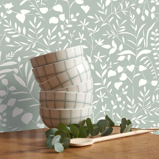 La Bastide Echappee Belle Wallpaper - Bleu - Casadeco - 89836363 - Premier Wallcovering