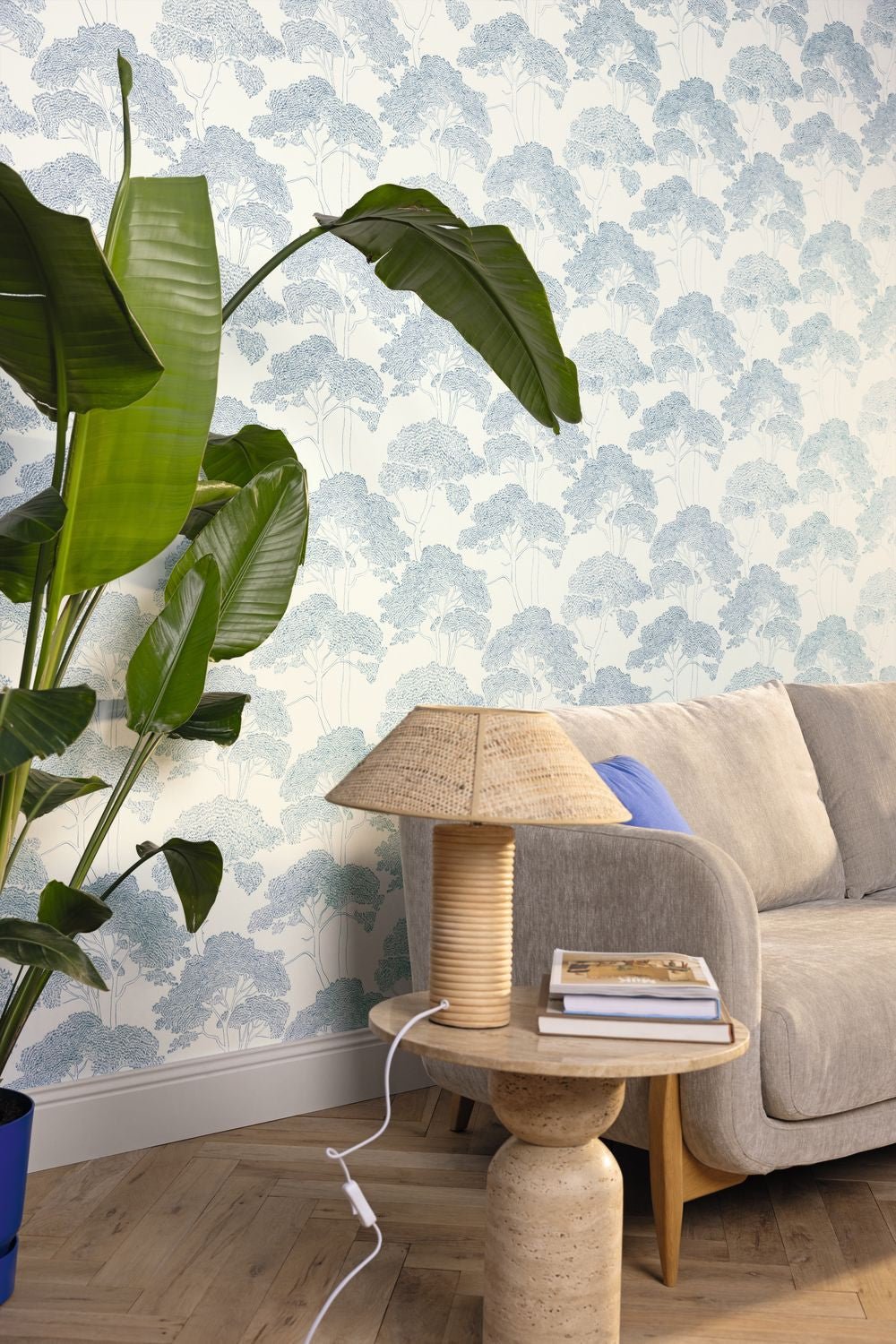 La Ciotat Wallpaper - Blanc Bleu - Caselio - 105430636 - Premier Wallcovering