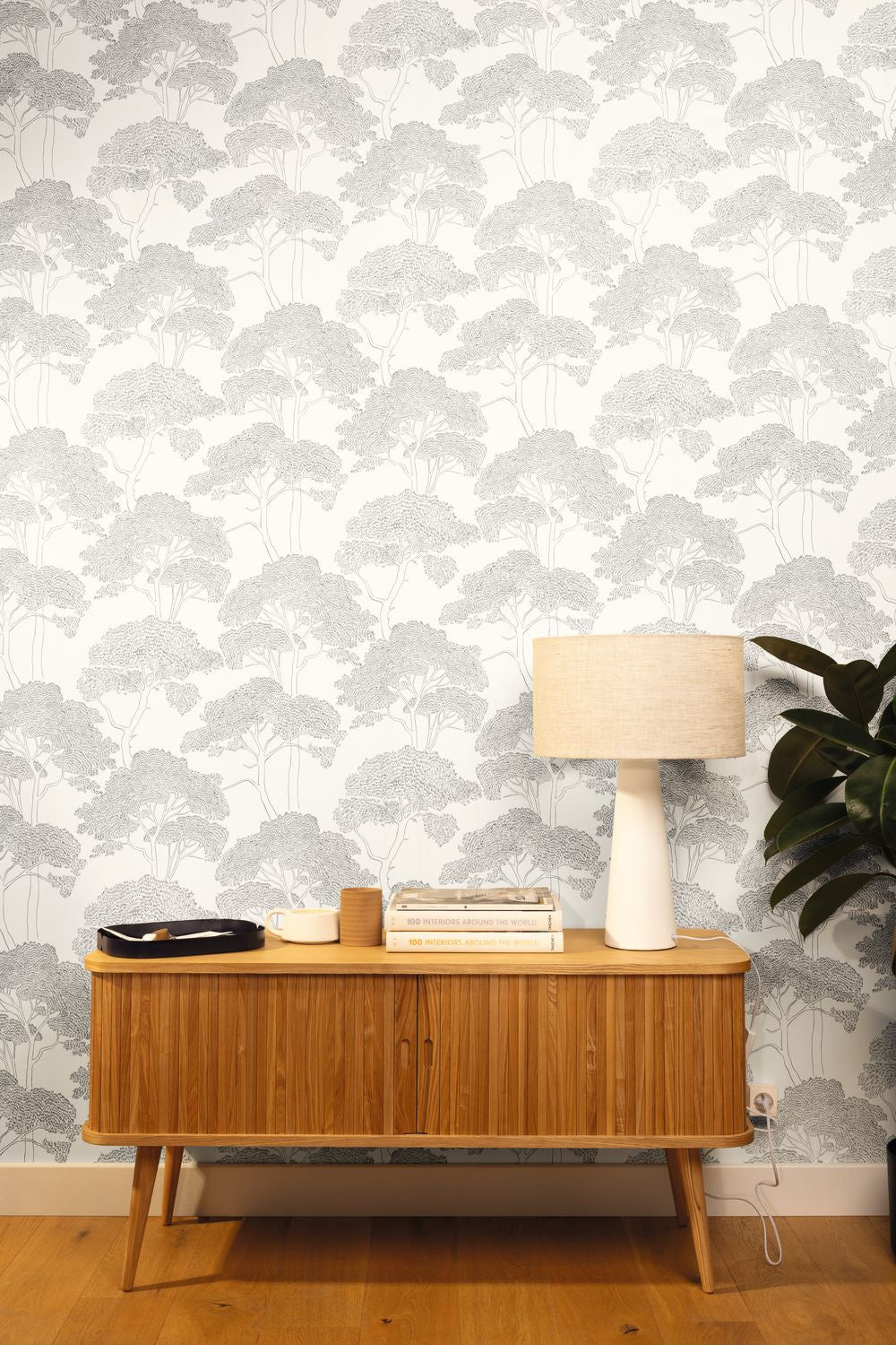 La Ciotat Wallpaper - Blanc Noir - Caselio - 105430903 - Premier Wallcovering