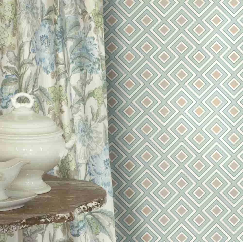 La Fiorentina Small Wallpaper - Aqua - GP & J Baker - BW45098/4 - Premier Wallcovering