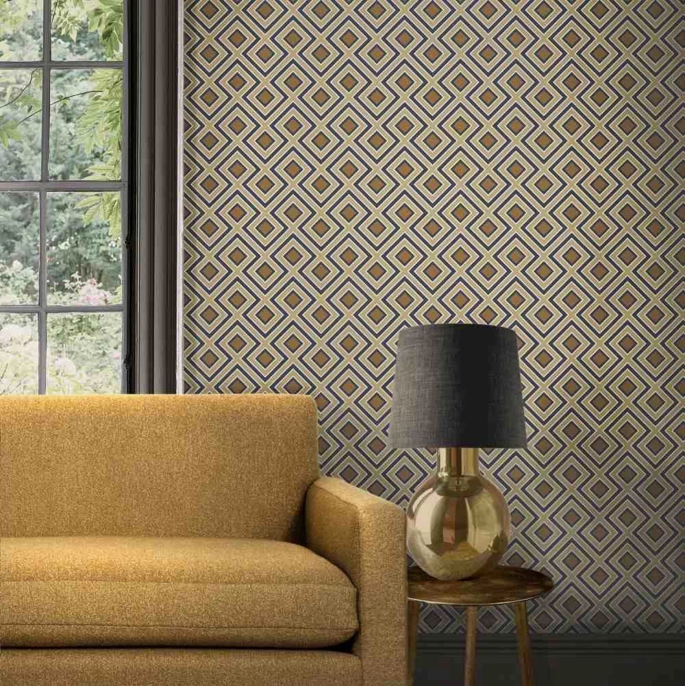La Fiorentina Small Wallpaper - Indigo - GP & J Baker - BW45098/5 - Premier Wallcovering