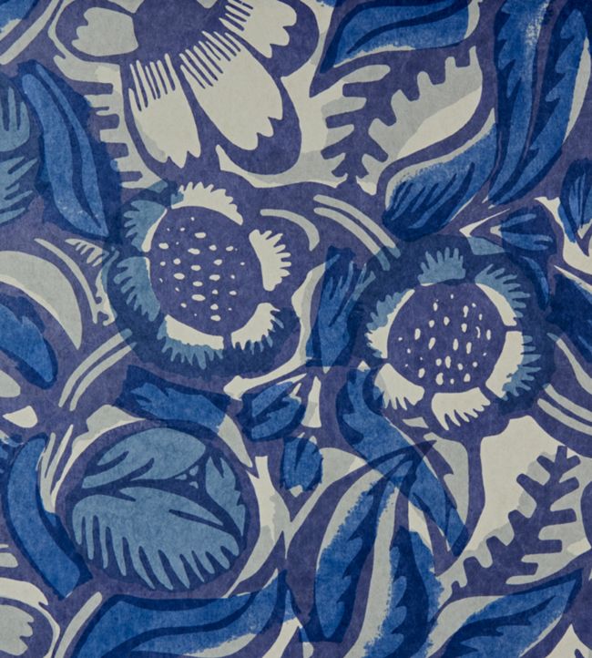 La Foret Wallpaper - Cobalt - Christopher Farr Cloth - CFW115 - 02 - Premier Wallcovering