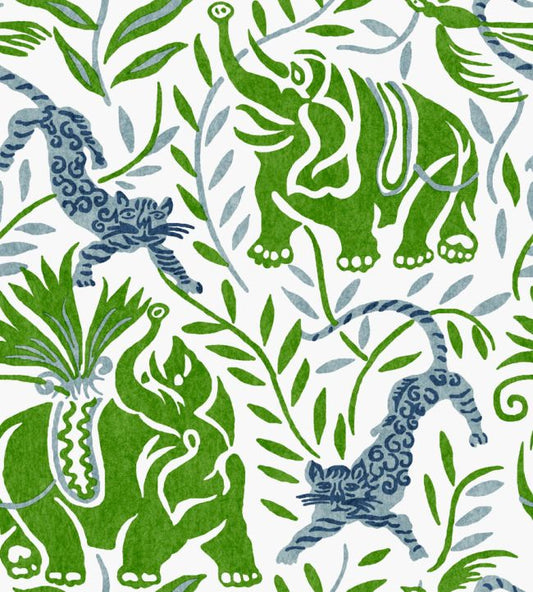 La Jungle Vinyl Wallpaper - Fern - Christopher Farr Cloth - CFW229 - 01 - Premier Wallcovering