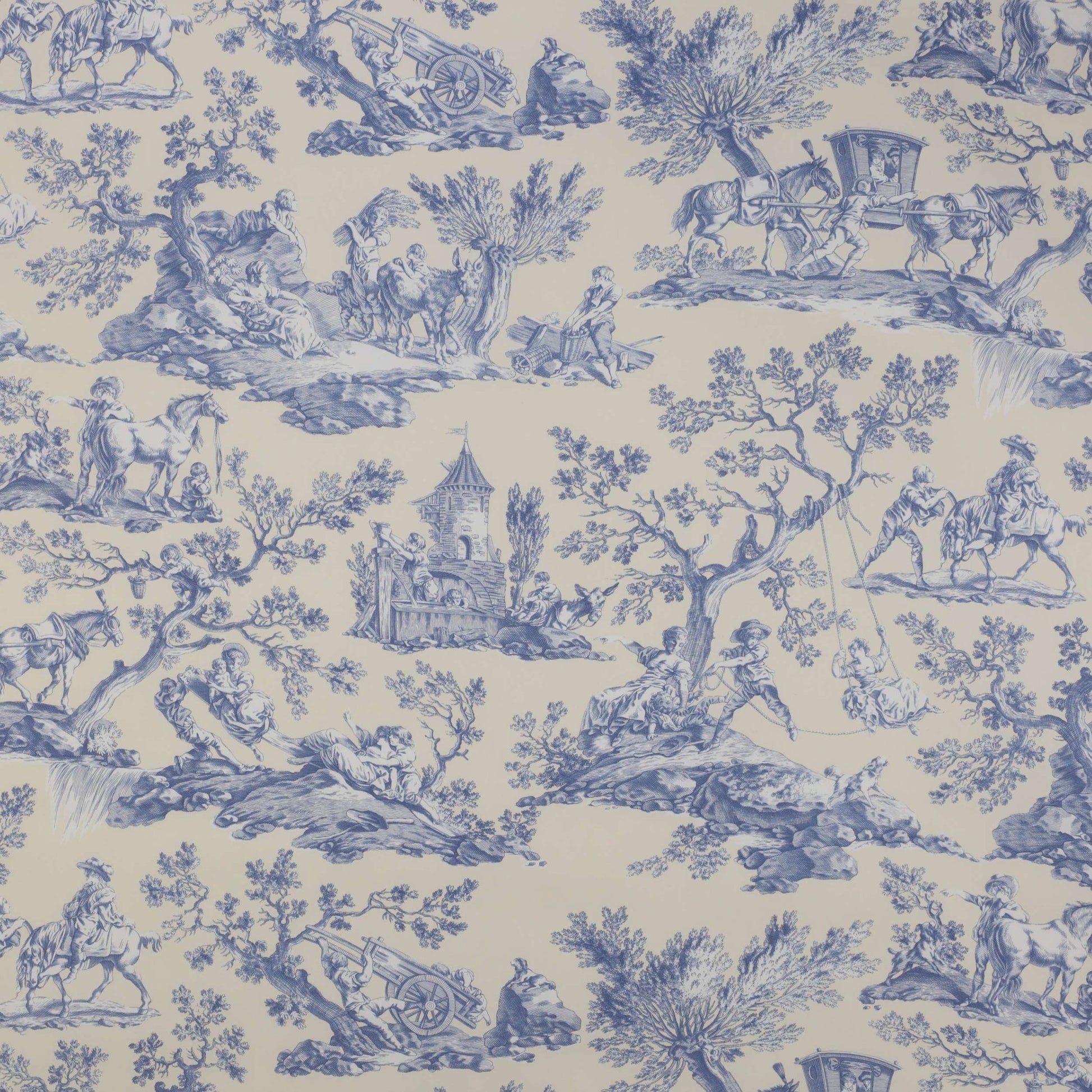 La Musardiere Fabric - Bleu - Manuel Canovas - 01474/03 - Premier Wallcovering