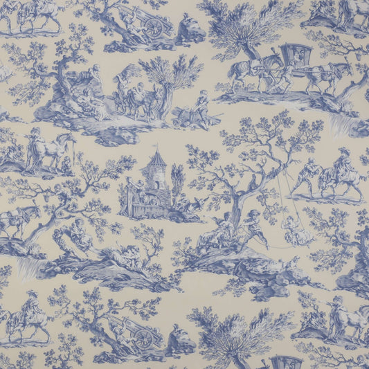 La Musardiere Fabric - Bleu - Manuel Canovas - 01474/03 - Premier Wallcovering